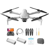 4DRC F10 GPS 6K Dual Camera Folding Drone Aerial Photography Dual Intelligent Positioning Return 4-Axis RC Aircraft with Headless Mode (Dual Batteries)