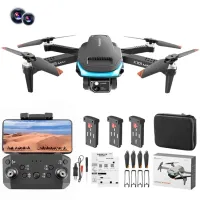 K101 MAX 4K HD Camera RC Quadcopter 3-way Obstacle Avoidance Aerial Photography Drone Toy (Optical Flow Positioning + ESC + 3 Batteries) - Black