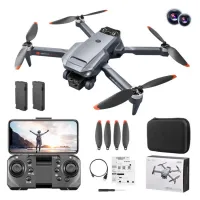 K818 MAX Brushless RC Drone 4K HD 5 Lens Obstacle Avoidance Foldable Quadcopter with 2 Batteries - Black