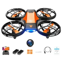 4DRC V8 Gesture Sensing RC Drone 5.0MP HD Camera FPV Altitude Hold Remote Control Quadcopter with 2 Batteries - Orange
