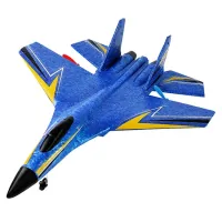HW33 Fixed Wing 6-Axis Gyro RC Aircraft EPP Foam Airplane with LED Lights Anti-Fall Aircraft Model Toy - Blue