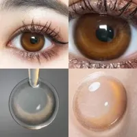 Colored Contact Lenses for Eyes Colorful Green Contact Lenses Cosmetic Soft Pink Small Degree Student 2 pcs/pair Myopia
