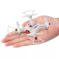 Newest Syma X20 Mini Pocket Drone Headless Mode 2.4Ghz Nano LED RC Quadcopter Altitude Hold White