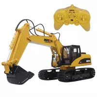 Big-Daddy Super Powerful Full Functional DIE-CAST 15 Channel Professional Remote Control Excavator Tractor Toy With Lights & Sound