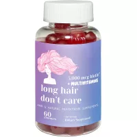 Hair Growth Vitamins Gummies with High Potency Biotin 5000 mcg, Vitamin A, Vitamin C, Vitamin B, Vitamin D, Pantothenic Acid and Folic Acid by Long Hair Don't Care | Made in USA | Non-GMO