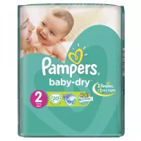 Pampers Baby-Dry Value Pack [Size 2/Small/3-6 kgs, 20 Diapers) Online Sale in Pakistan