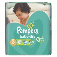 Pampers Baby-Dry Value Pack [Size 3/Medium/4-9 kgs, 18 Diapers) Online Sale in Pakistan