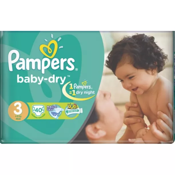 Buy Pamper Size 3 Medium 4-9kg Pack Of 40 Diapers Sale In Pakistan