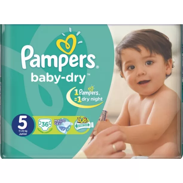 Buy Pampers Baby-dry [size 5 Junior 11- 25 Kg,) Pack Of 36 Diapers Onl..