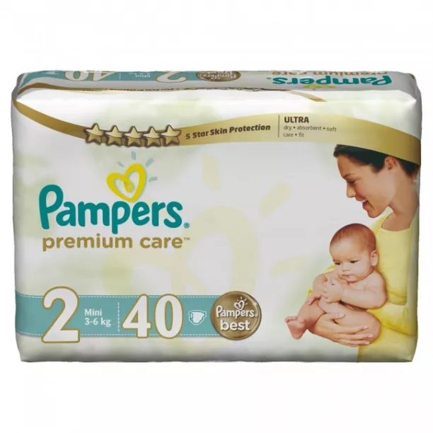 Shop Pampers Premium Care [size 2 Small 3-6 Kg, Jumbo Pack 40 Diapers)..