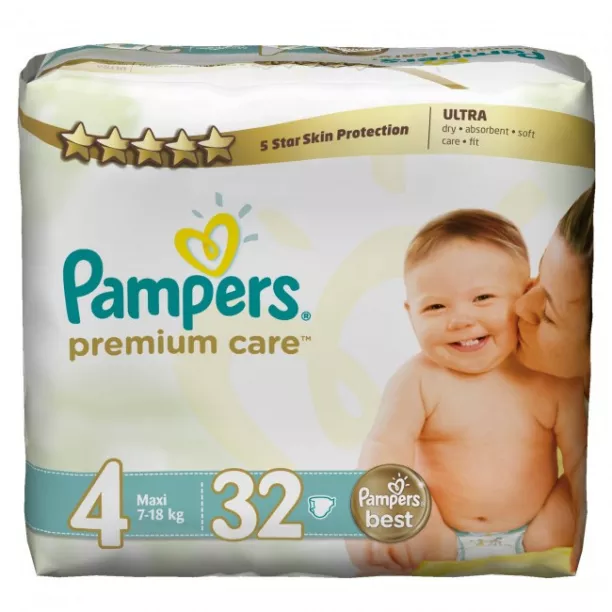 Pampers Premium Care [size 4 For 7-18 Kg) 32 Diapers Pack Online Sale ..