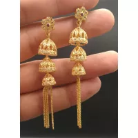 Imported Gold Plated Long Earrings Get Online in Pakistan