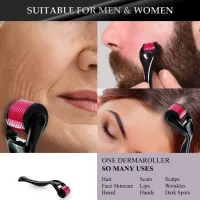 Derma Roller for Face - 0.25mm Microneedling Roller to Reduce Fine Lines, Wrinkles, Age Spots and Stretch Marks