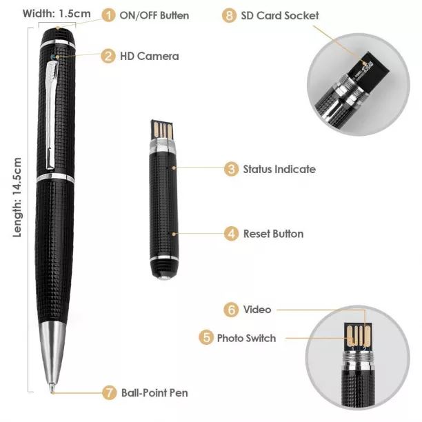Lotusa 1080p hd pen hidden camera cheap