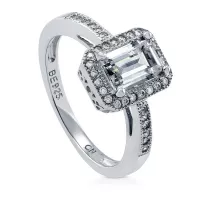 Imported BERRICLE Rhodium Plated Silver Engagement Ring Online in Pakistan