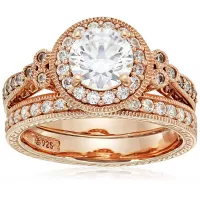 Buy Imported Swarovski Zirconia Round Antique Style Ring Online in Pakistan