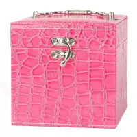 Shop Crocodile Pattern PU Leather Cosmetic Storage Box in Pakistan at Online Sale