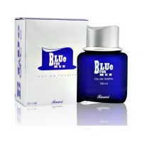 Blue for Men EDT - Eau De Toilette 100ML (3.4 oz) | Aquatic Pour Homme Spray | Unique Refreshing Mint and Citrus Notes with warm Woody notes | Attractive Bottle | by RASASI Perfumes